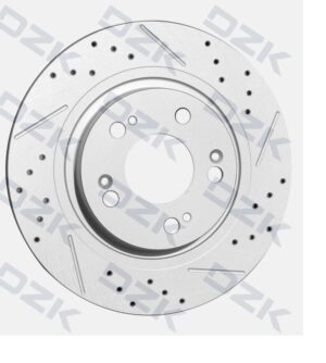 HAVAL Jolion 2WD (до 2023г). Комплект задних слотированных/перфорированных тормозных дисков DZK. 3502102XGW02A - Миниатюра 1