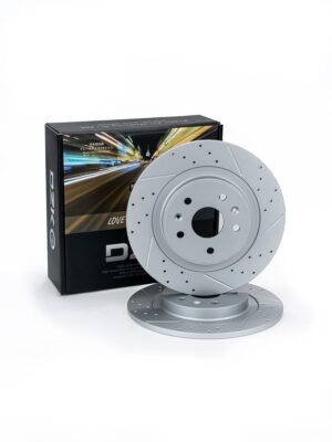 Chery ARRIZO 8 (до 2024). Задние слотированные/перфорированные тормозные диски DZK11908. 204001723AA - Миниатюра 1