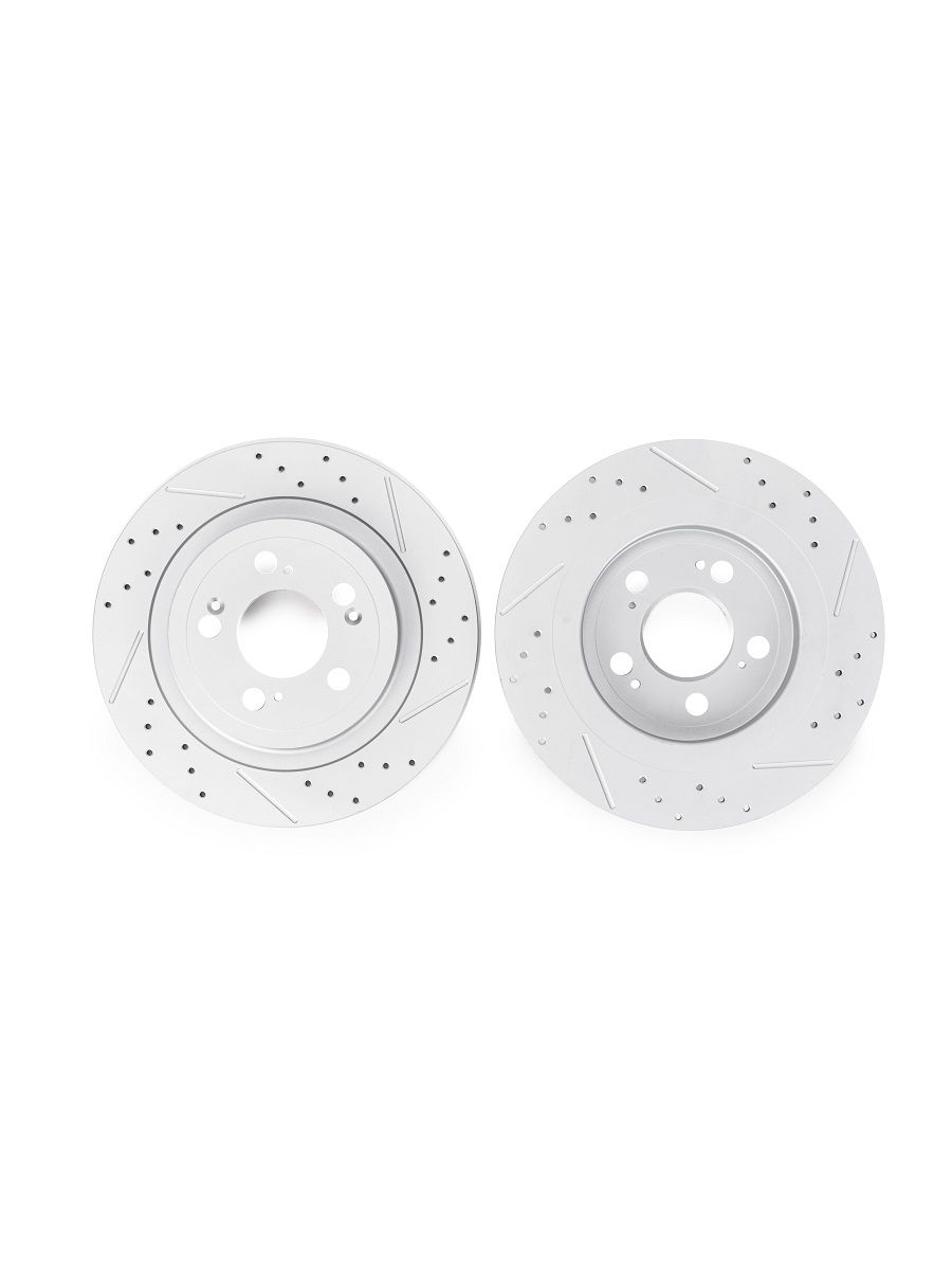 Chery ARRIZO 8 (до 2024). Задние слотированные/перфорированные тормозные диски DZK11908. 204001723AA - Фото 1