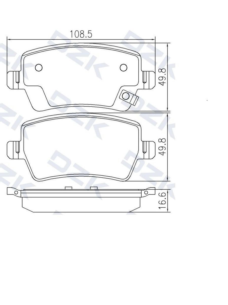 Kaiyi E5. Задние КЕРАМИЧЕСКИЕ тормозные колодки. G01-6GN3501080AA - Фото 1