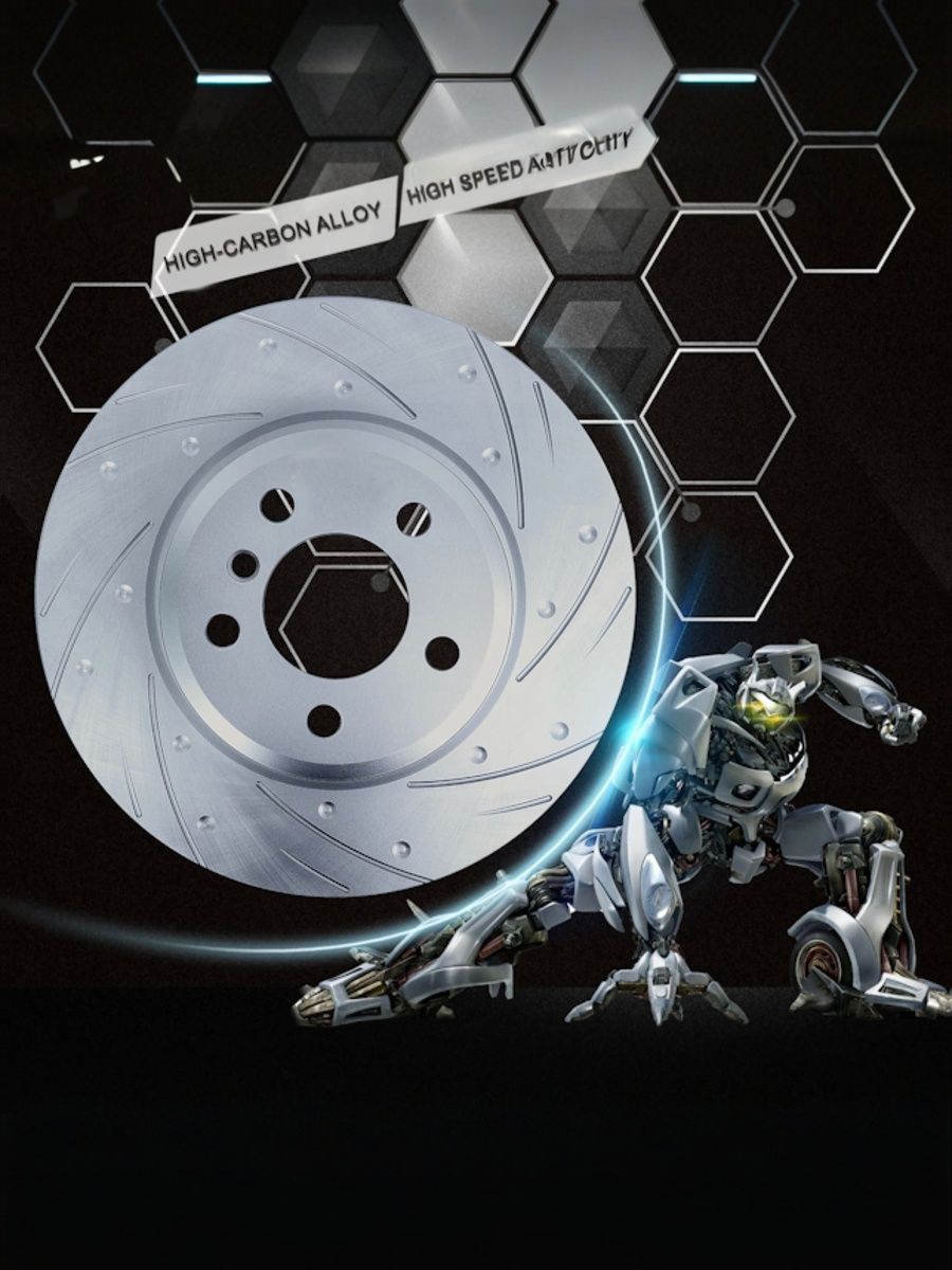 HAVAL Jolion 2WD (до 2023г). Комплект задних слотированных/перфорированных тормозных дисков DZK. 3502102XGW02A - Фото 1