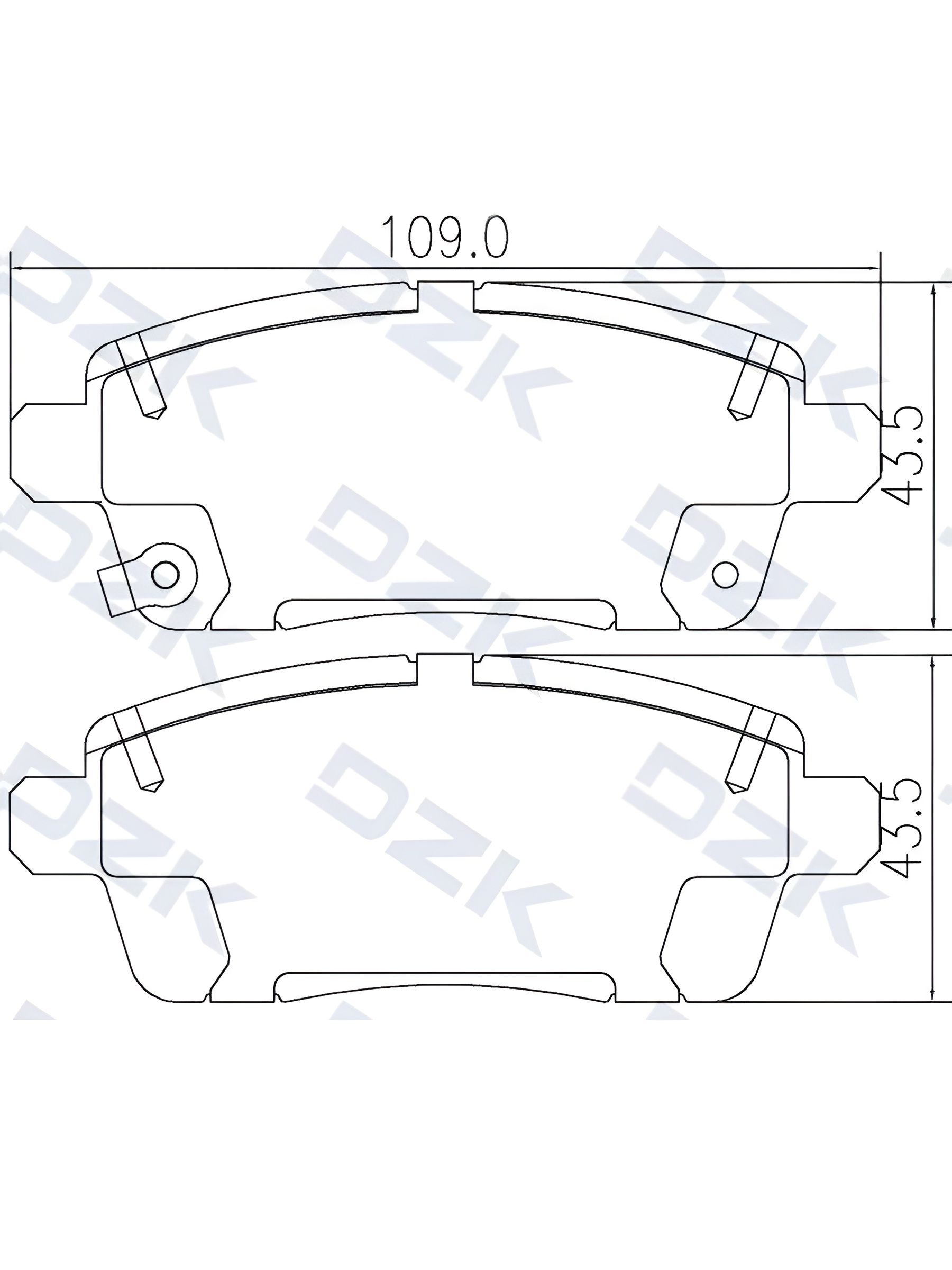 Xcite X-Cross 7/Omoda C5 4WD. Задние КЕРАМИЧЕСКИЕ тормозные колодки DZK. 8460014534/T1C-3502080 - Миниатюра 1